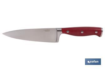 Coltello da cucina con forgiatura francese | Rosso | Varie misure - Cofan