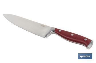 Coltello da cucina con forgiatura francese | Rosso | Varie misure - Cofan