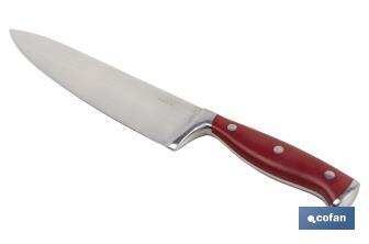 Coltello da cucina con forgiatura francese | Rosso | Varie misure - Cofan