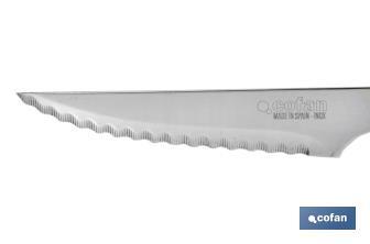 Pack de 3 couteaux | Lame micro-dentelée de 10 cm | En noir - Cofan
