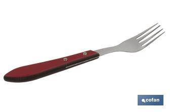 Pack of 3 table or steak forks | Forks with 4 tines | Available in 2 colours - Cofan