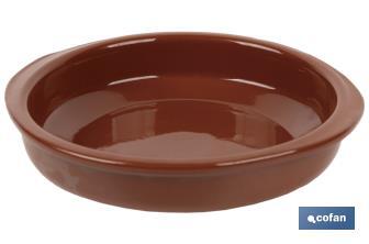 Heat-resistant terracotta round dish | Available in different sizes | Cook recipes on a slow burn - Cofan