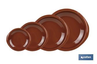 Heat-resistant terracotta round dish | Available in different sizes | Cook recipes on a slow burn - Cofan