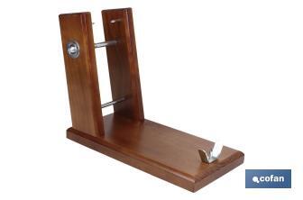 Porte-jambon en bois avec vis en acier | Dimensions 39 x 20,5 x 12,6 cm | Poids 2,89 kg - Cofan