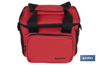 Glacière portable pour aliments | Sac isotherme | Sangle réglable | Couleur : rouge | Dimensions : 23 x 17 x 18 cm - Cofan