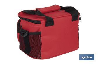 Glacière portable pour aliments | Sac isotherme | Sangle réglable | Couleur : rouge | Dimensions : 23 x 17 x 18 cm - Cofan