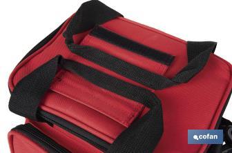 Glacière portable pour aliments | Sac isotherme | Sangle réglable | Couleur : rouge | Dimensions : 23 x 17 x 18 cm - Cofan