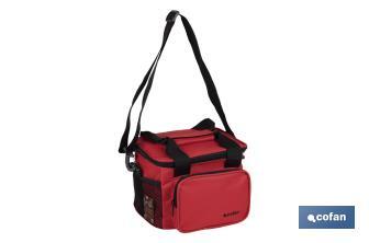 Glacière portable pour aliments | Sac isotherme | Sangle réglable | Couleur : rouge | Dimensions : 23 x 17 x 18 cm - Cofan