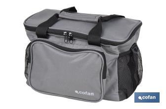 Glacière portable pour aliments | Sac isotherme | Sangle réglable | Couleur : gris foncé | Dimensions : 33,5 x 24 x 26 cm - Cofan