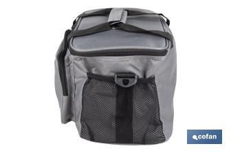 Glacière portable pour aliments | Sac isotherme | Sangle réglable | Couleur : gris foncé | Dimensions : 33,5 x 24 x 26 cm - Cofan