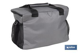 Glacière portable pour aliments | Sac isotherme | Sangle réglable | Couleur : gris foncé | Dimensions : 33,5 x 24 x 26 cm - Cofan