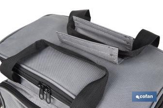 Glacière portable pour aliments | Sac isotherme | Sangle réglable | Couleur : gris foncé | Dimensions : 33,5 x 24 x 26 cm - Cofan