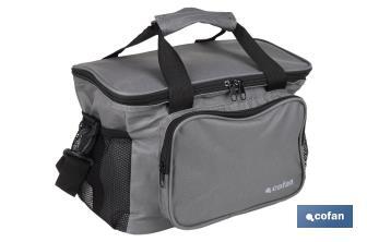 Glacière portable pour aliments | Sac isotherme | Sangle réglable | Couleur : gris foncé | Dimensions : 33,5 x 24 x 26 cm - Cofan