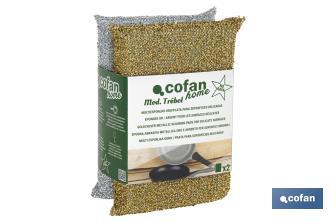 Pack of 2 gold and silver metallic scouring pads - Cofan