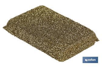 Pack of 2 gold and silver metallic scouring pads - Cofan