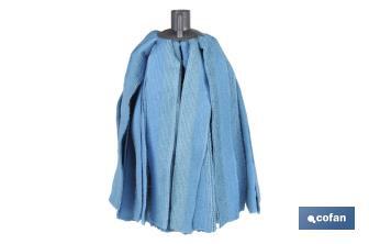 Balai Serpillère à Bandes en Microfibre | Couleur Bleue | Épaisseur 155 g | Douceur maximale et absorption avec séchage rapide - Cofan