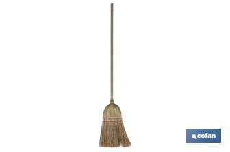 National Three Tie Millet Broom - Cofan