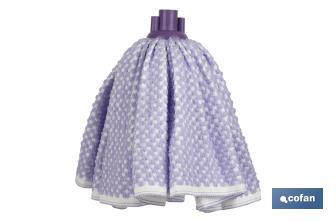 Cloth mop | 100% microfibre | White and purple - Cofan