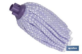 Cloth mop | 100% microfibre | White and purple - Cofan