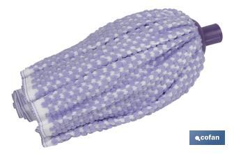 Balai serpillère | 100 % microfibre | Blanc et violet - Cofan