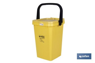 Yellow Rubbish Bin for Plastics & Tins - Cofan