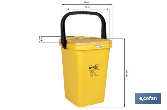 Conteneur jaune pour plastiques et boites de conserves - Cofan