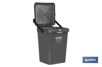 Grey Rubbish Bin for Waste - Cofan