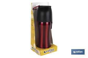 Bouteille portable pour chiens | Capacité pour 750 ml | Couleur Cerise - Cofan