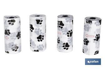 Sacs Poubelle pour déjections de chiens | 4 rouleaux de 15 sacs | Dimensions : 35,5 x 23 cm - Cofan