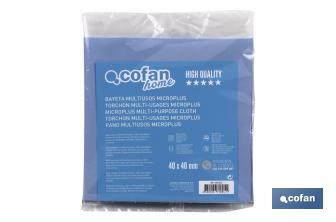 Chiffon Microplus | Multi-usages | Couleur Bleue | Idéal pour les surfaces délicates - Cofan