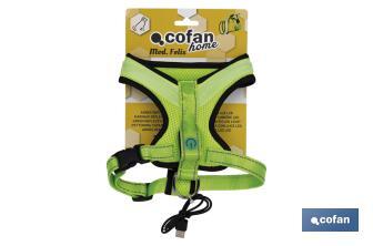 Reflective and illuminated harness with LED light | Three light intensities | Available in different sizes - Cofan