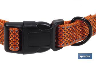 Reflective dog collar | Orange | Available in different sizes - Cofan