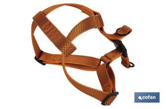 Reflective dog harness | Orange | Available in various sizes - Cofan