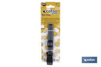 Reflective dog collar | Colour: grey | Available in various sizes - Cofan