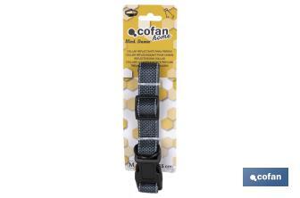 Reflective dog collar | Colour: grey | Available in various sizes - Cofan