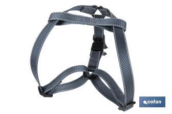 Reflective dog harness | Grey | Available in various sizes - Cofan