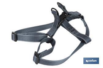 Reflective dog harness | Grey | Available in various sizes - Cofan