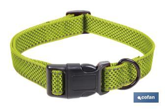 Reflective dog collar | Green | Size: S or M - Cofan