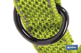 Reflective dog collar | Green | Size: S or M - Cofan