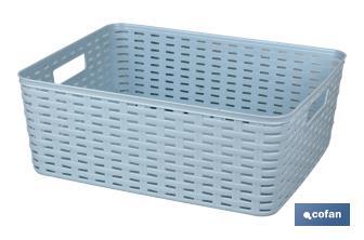 Cesta Multiusos | Capacidade 12 L | Medidas 36 x 28 x 13.5 cm | Variaa Cores | Cesta de Armazenar | Cesta Organizadora - Cofan