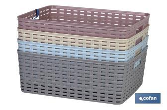 Cesta Multiusos | Capacidade 12 L | Medidas 36 x 28 x 13.5 cm | Variaa Cores | Cesta de Armazenar | Cesta Organizadora - Cofan