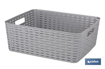 Cesta Multiusos | Capacidade 12 L | Medidas 36 x 28 x 13.5 cm | Variaa Cores | Cesta de Armazenar | Cesta Organizadora - Cofan