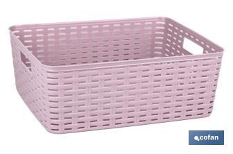 Cesta multiuso | Capacità: 12 L | Dimensioni: 36 x 28 x 13,5 cm | Vari colori | Cesta portaoggetti | Organizer - Cofan