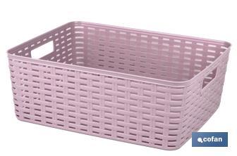 Cesta multiuso | Capacità: 12 L | Dimensioni: 36 x 28 x 13,5 cm | Vari colori | Cesta portaoggetti | Organizer - Cofan