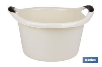 Round washing-up bowl | With handles | 15l Capacity | Multi-purpose and versatile - Cofan