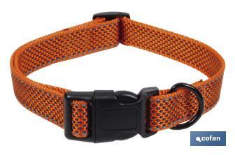 Reflective dog collar | Orange | Available in different sizes - Cofan