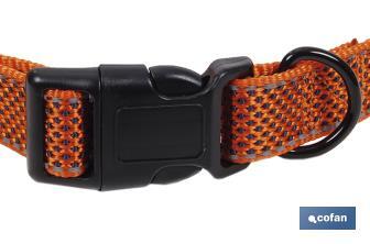 Reflective dog collar | Orange | Available in different sizes - Cofan