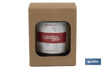 Scented candle | Vegetable wax | Aroma of red fruits | Cotton wick - Cofan