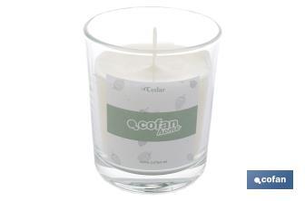 Scented candle | Vegetable wax | Aroma of cedar | Cotton wick - Cofan