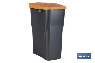 Poubelle orange pour recycler les déchets organiques | Trois dimensions et capacités différentes - Cofan